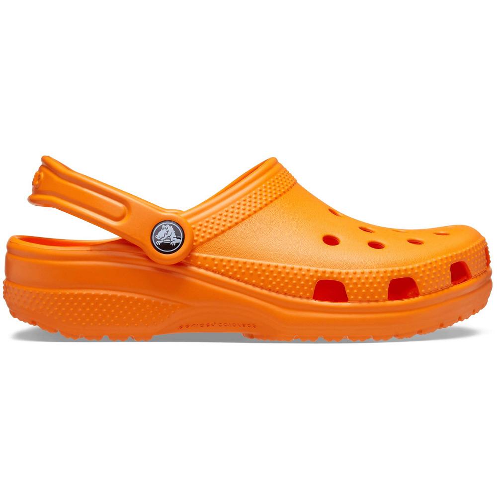 Orange Men's Crocs Classic Clogs | NZ 0830BEXC